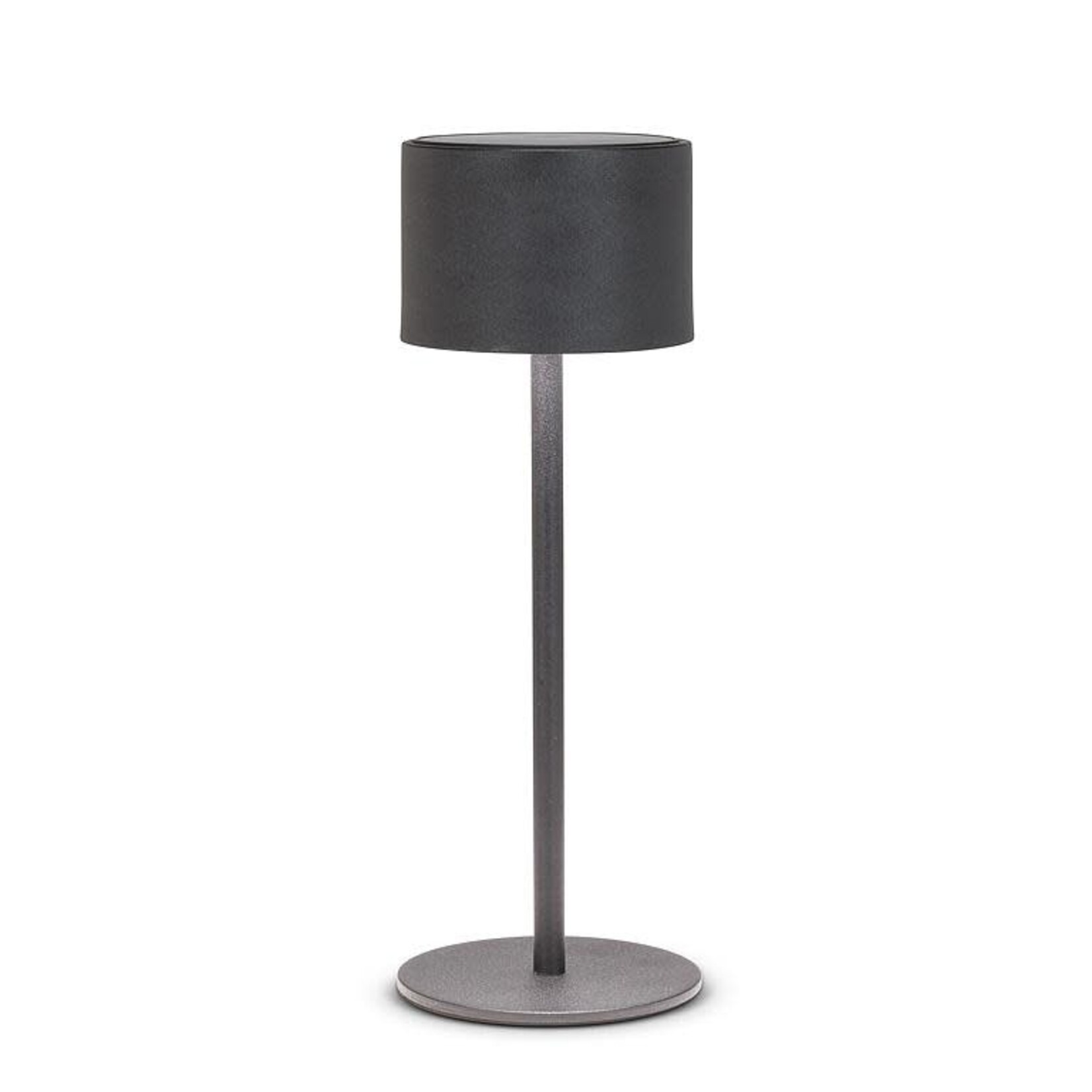 Classic Solar LED Outdoor Table Lamp-Blk-12"H