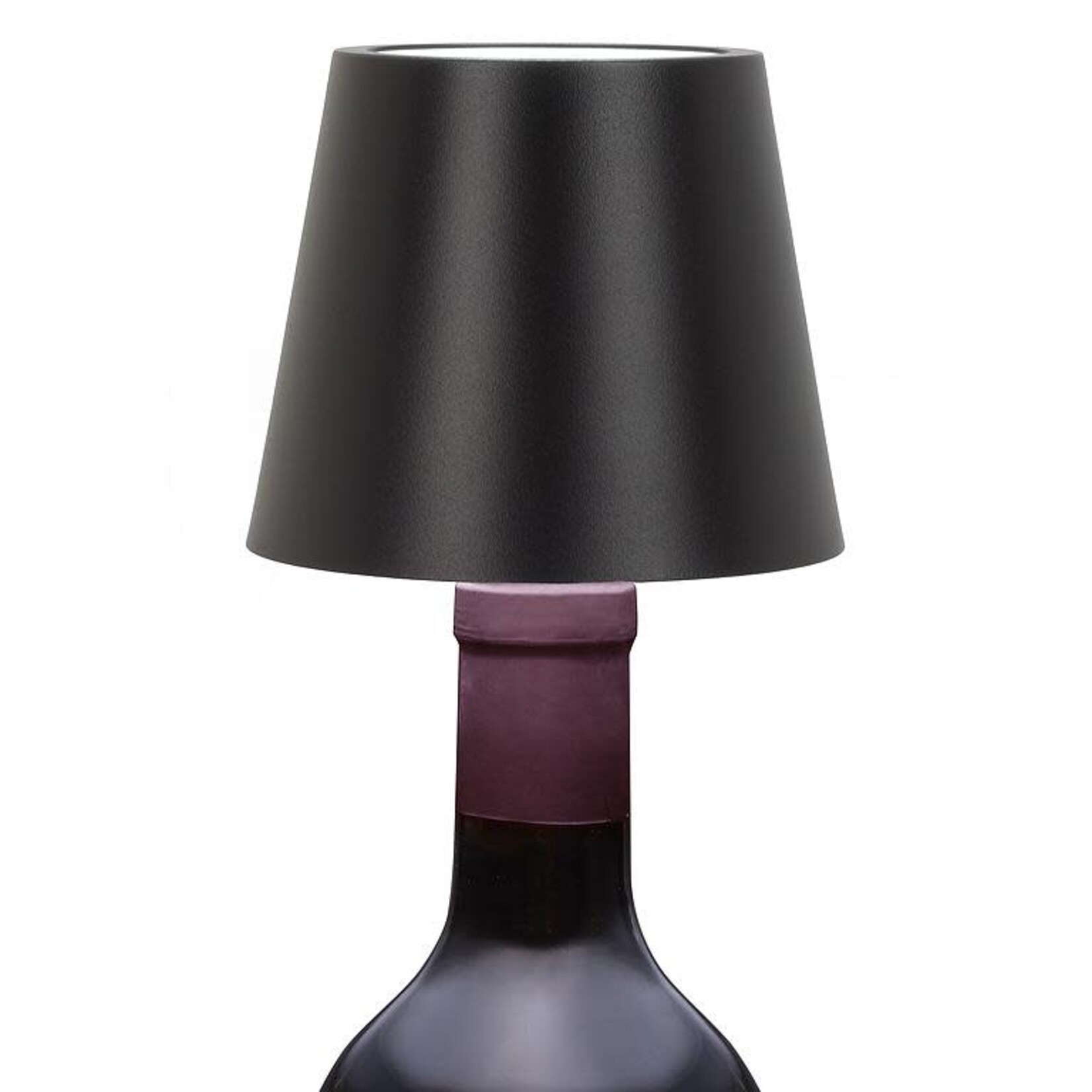 Classic Shade LED Bottle Stopper Light-5"H-Blk