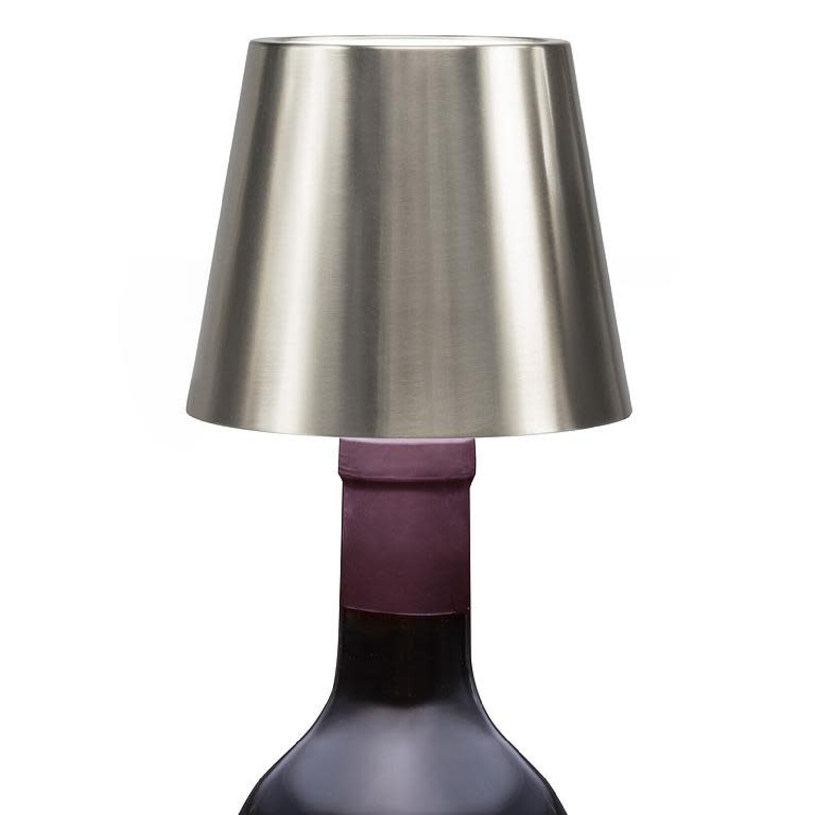 Classic Shade LED Bottle Stopper Light-5"H-Sil