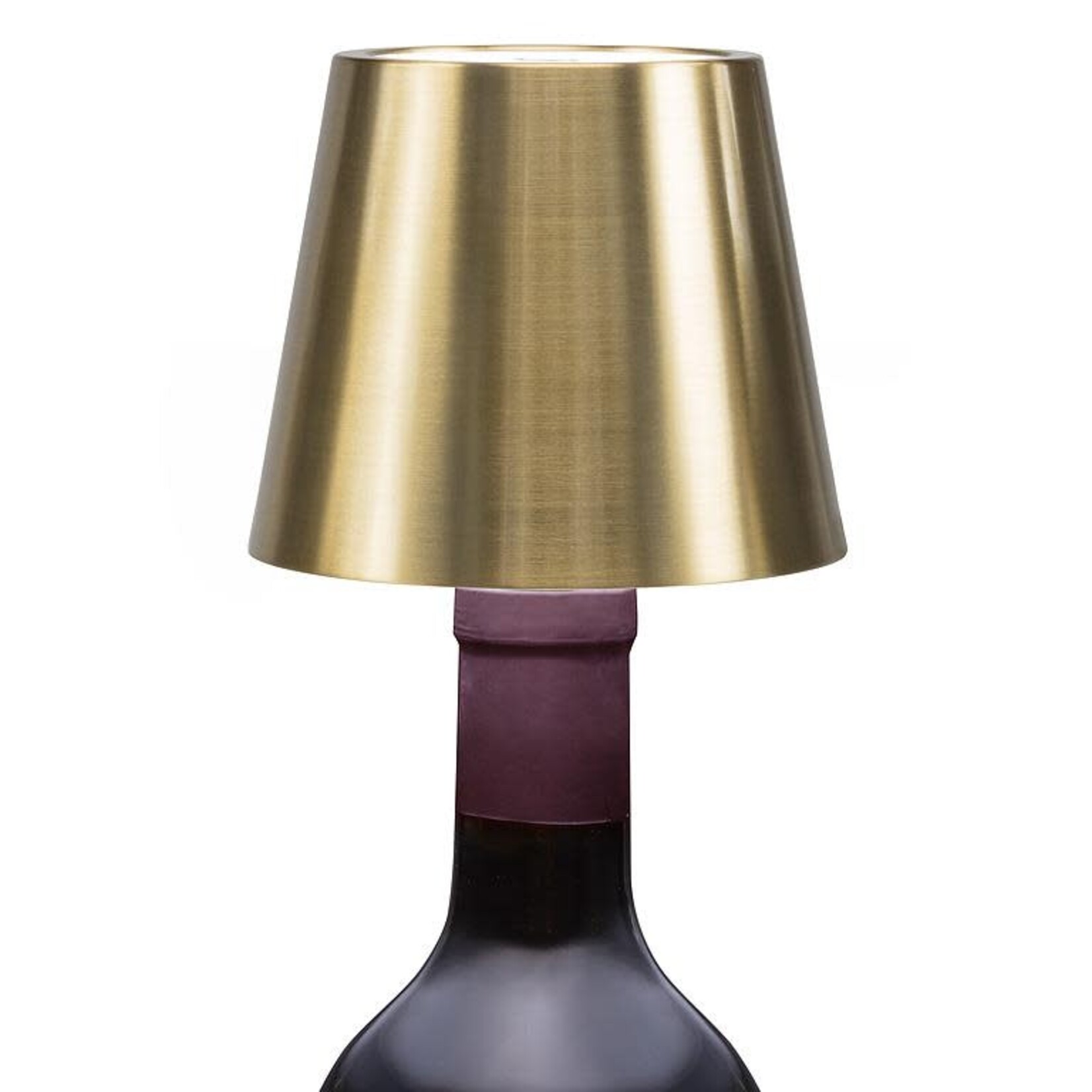 Classic Shade LED Bottle Stopper Light-5"H-Gold