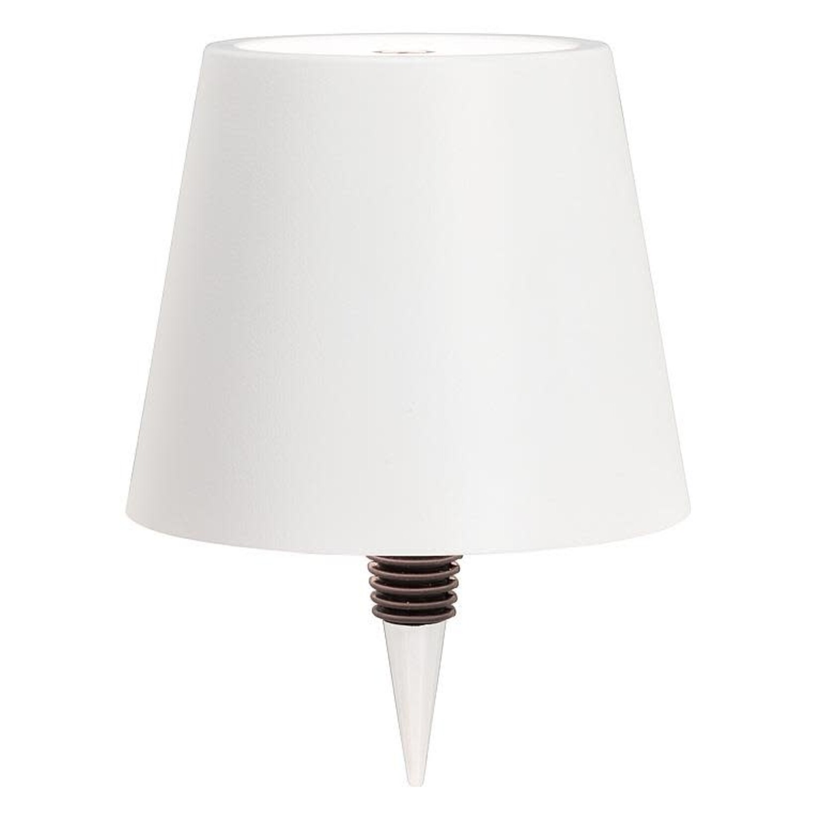 Classic Shade LED Bottle Stopper Light-5"H-Wht