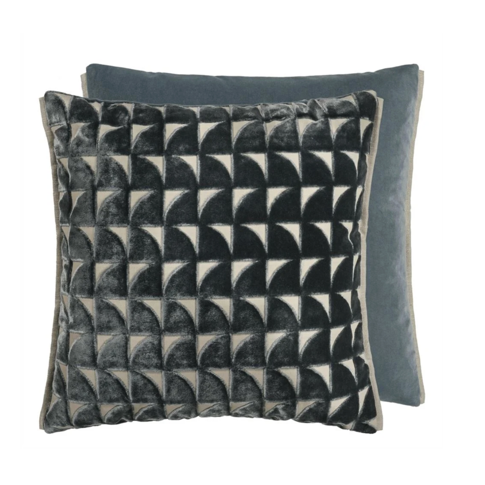 Marquise Graphite Velvet Decorative Cushion 20"x20"