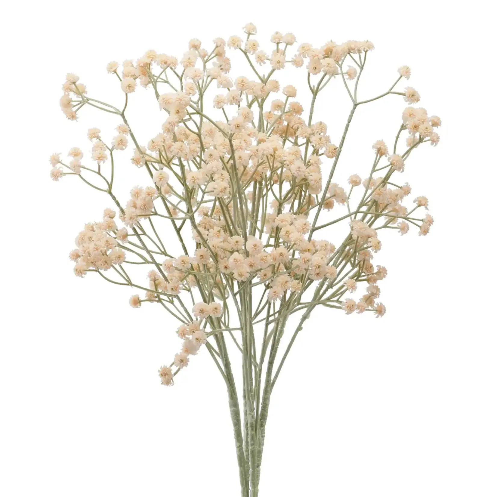 Baby's Breath Faux 25 Inch Length 4 Stem Bouquet - Cream
