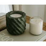 Last Candle Co. Emerald Green Marble Roped Refillable Vessel