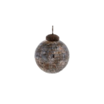 indaba Christmas Anthracite Hammered Ornament
