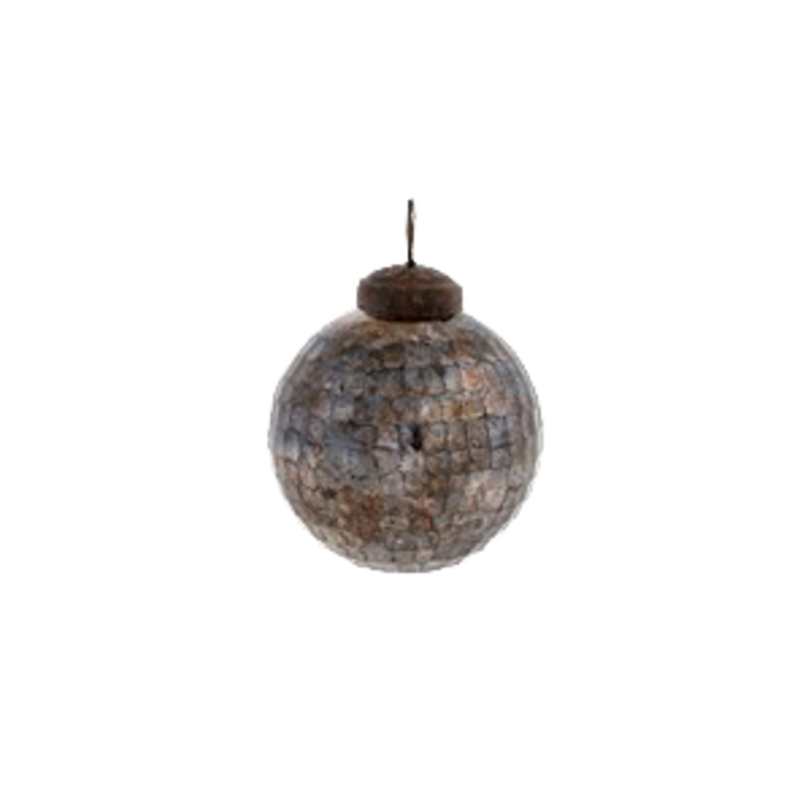 indaba Christmas Anthracite Hammered Ornament
