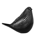 Debossed Dotted Sitting Bird Black