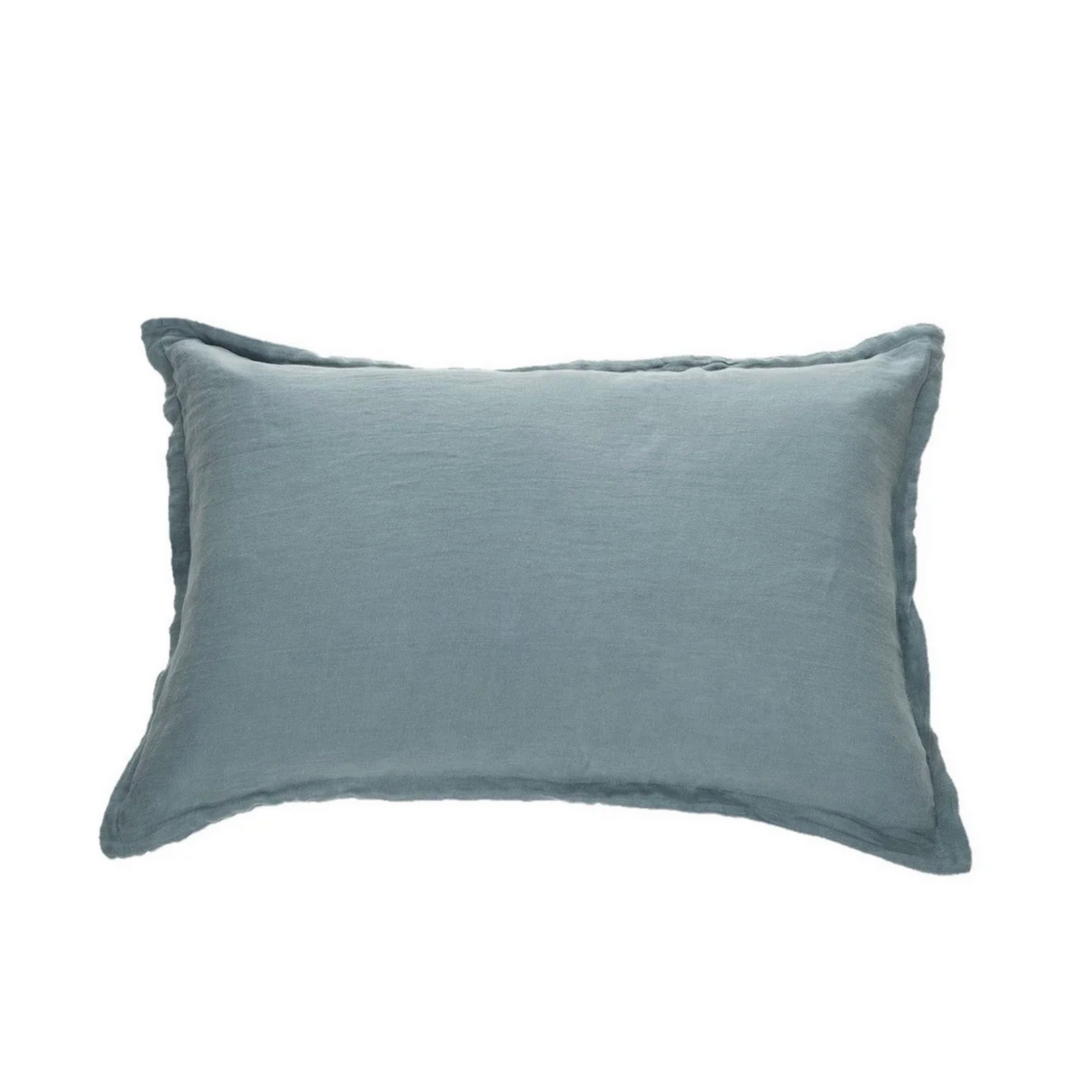 Lin Blue Steel Linen Pilloiw Case Set of 2