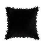 Velvet Black Decorative Pillow Cover 20x20