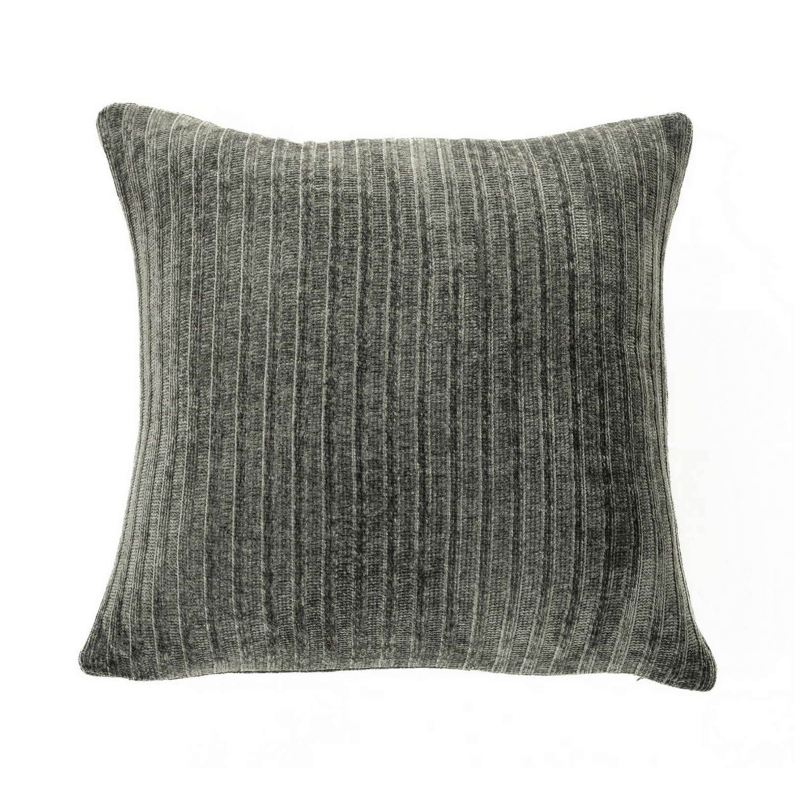 Hippy Green Chenille Decorative Pillow Cover 20 x 20