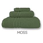 Cuddle Down Portofino Moss Towel Double Set - 2 Bath, 2 Hand, 2 Wash towels
