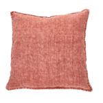 Linen Stone Wash Raspberry European Pillow