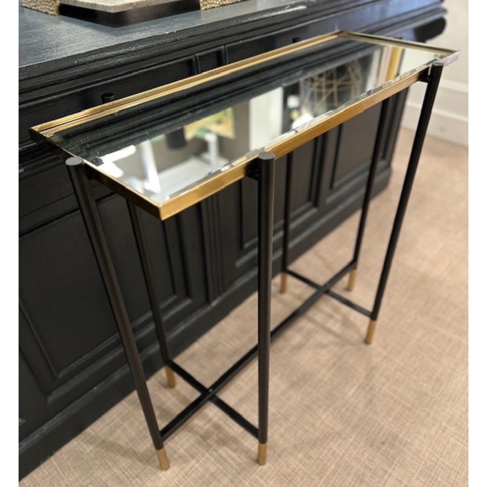 Kavana Decor Recolte Iron & Glass Console Table
