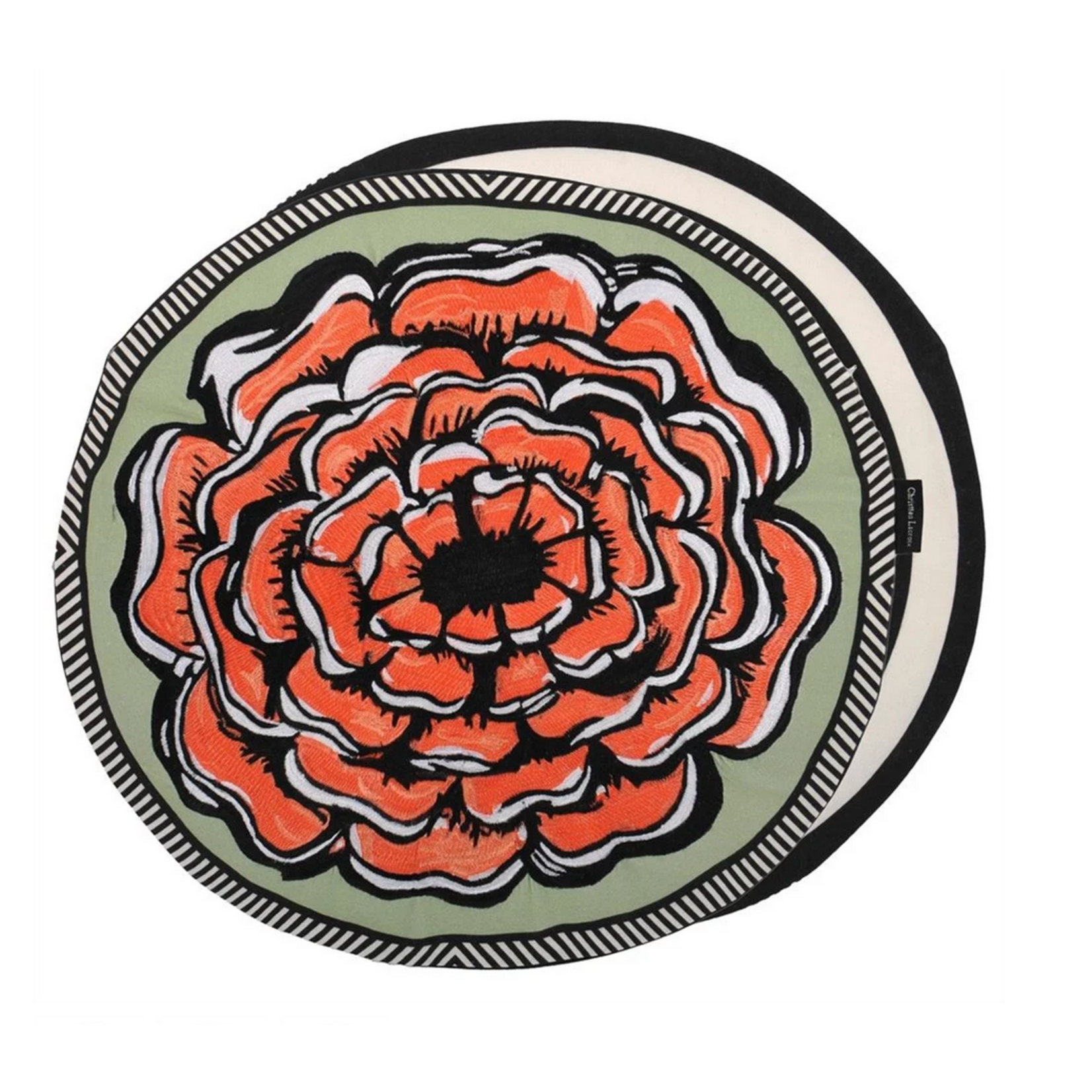 Designer's Guild DG Roseron Tomate Cushion  18" Diameter