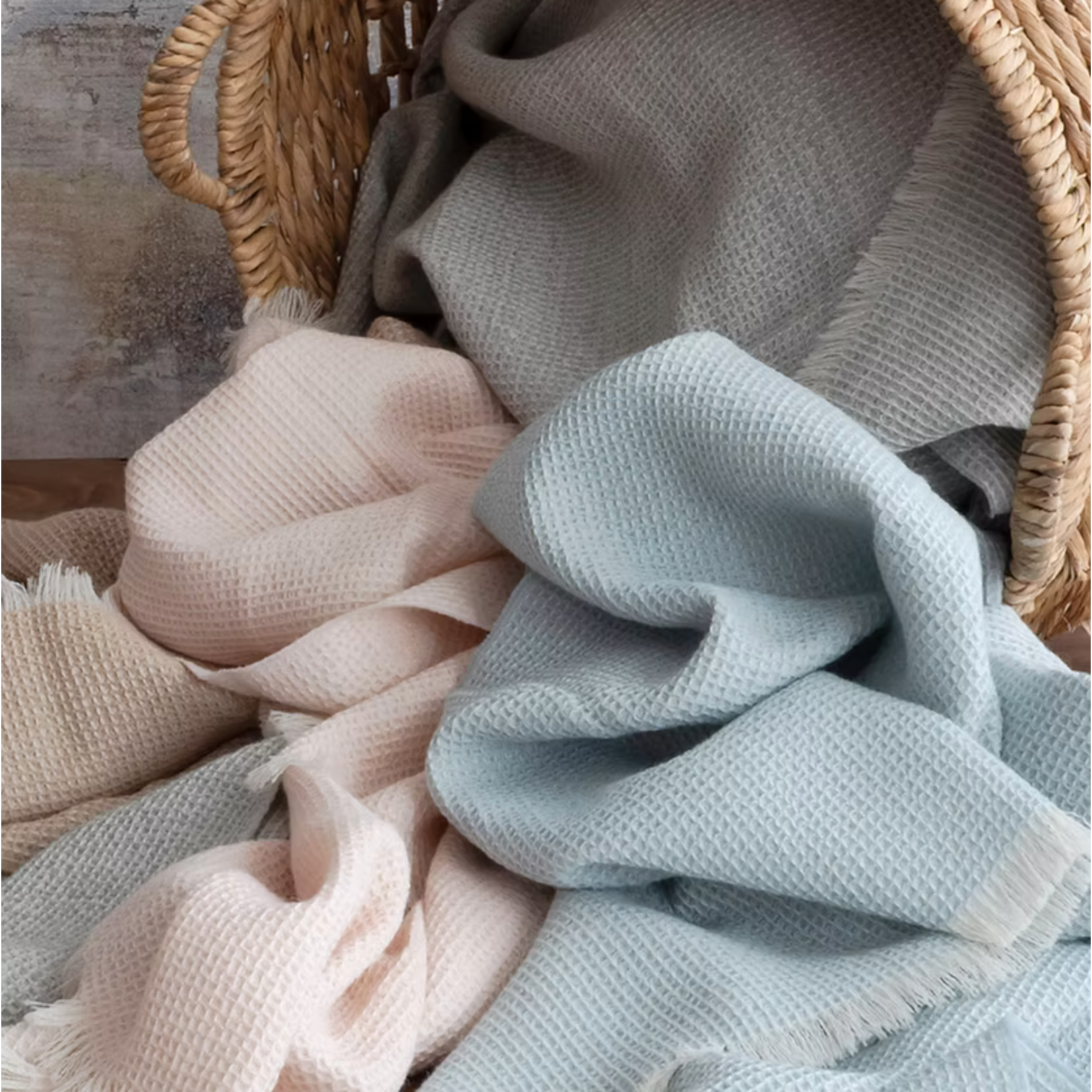 St. Geneve Soho Mist Baby Alpaca Throw 50" x 70"