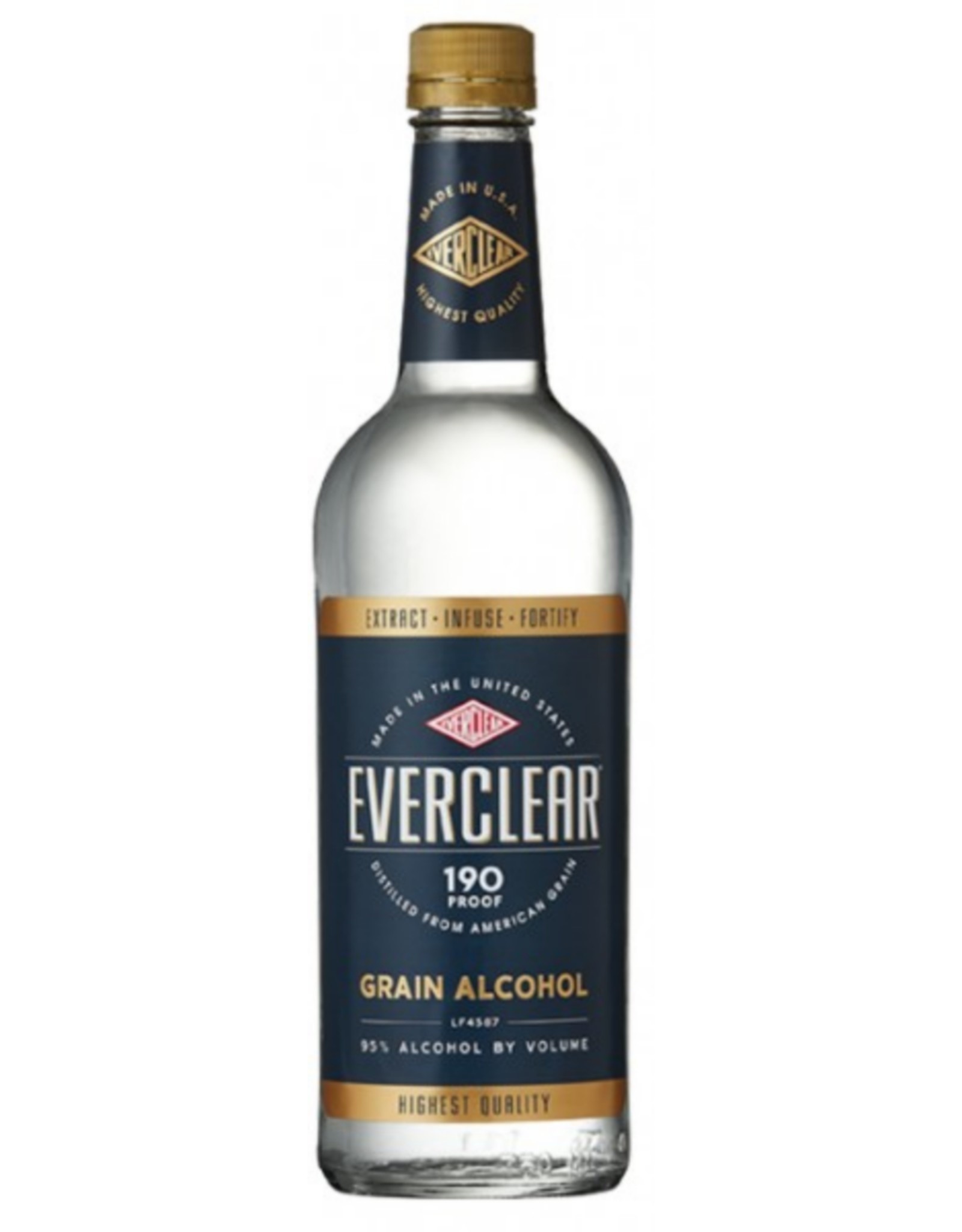 Everclear EVERCLEAR - GRAIN ALCOHOL - 190 PR - 750 ML