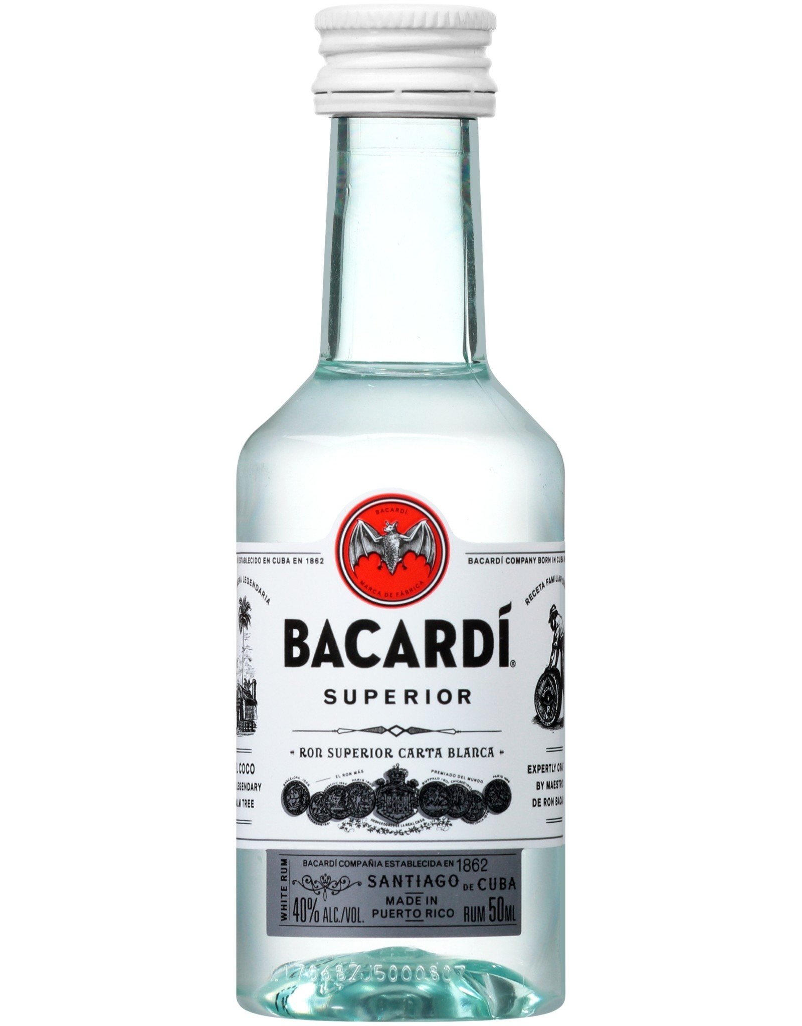 Bacardi BACARDI - LIGHT RUM -  80 PR - 50ML