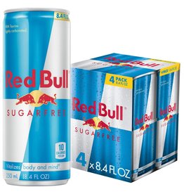 Red Bull Red Bull - Sugar free - 4pk - 8.5oz - Cans