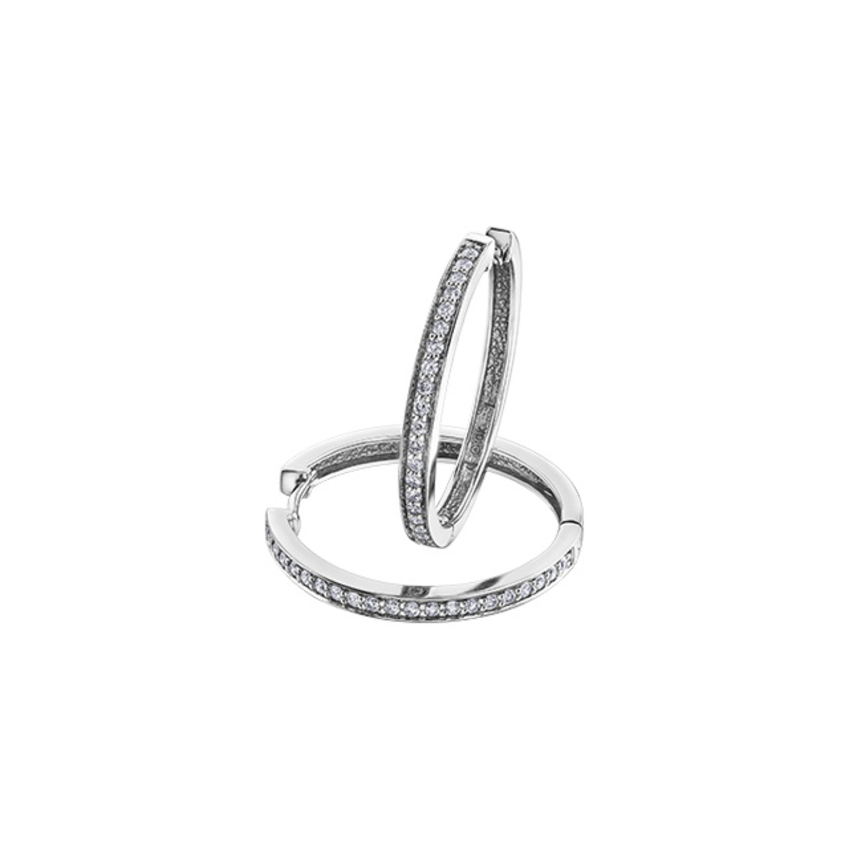 Diamond Hoop Earrings