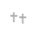 Diamond Cross Earrings
