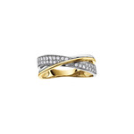 Diamond Crossover Ring