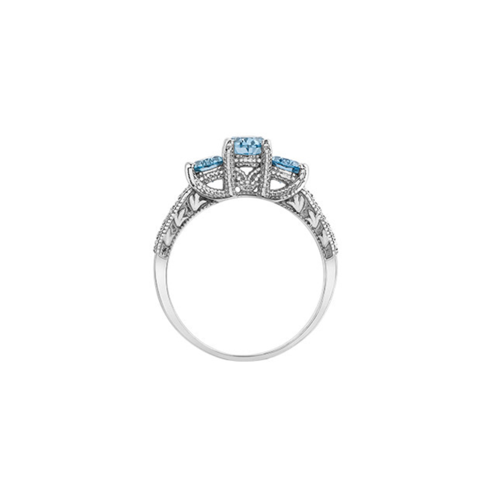 Aquamarine & Diamond Ring