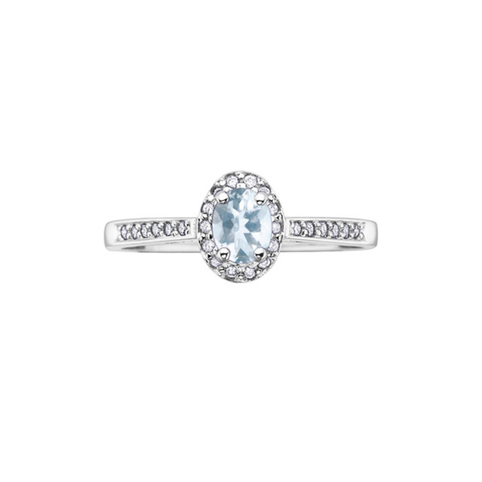 Aquamarine and Diamond Ring