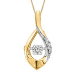 Two-tone Floating Canadian Diamond Pendant