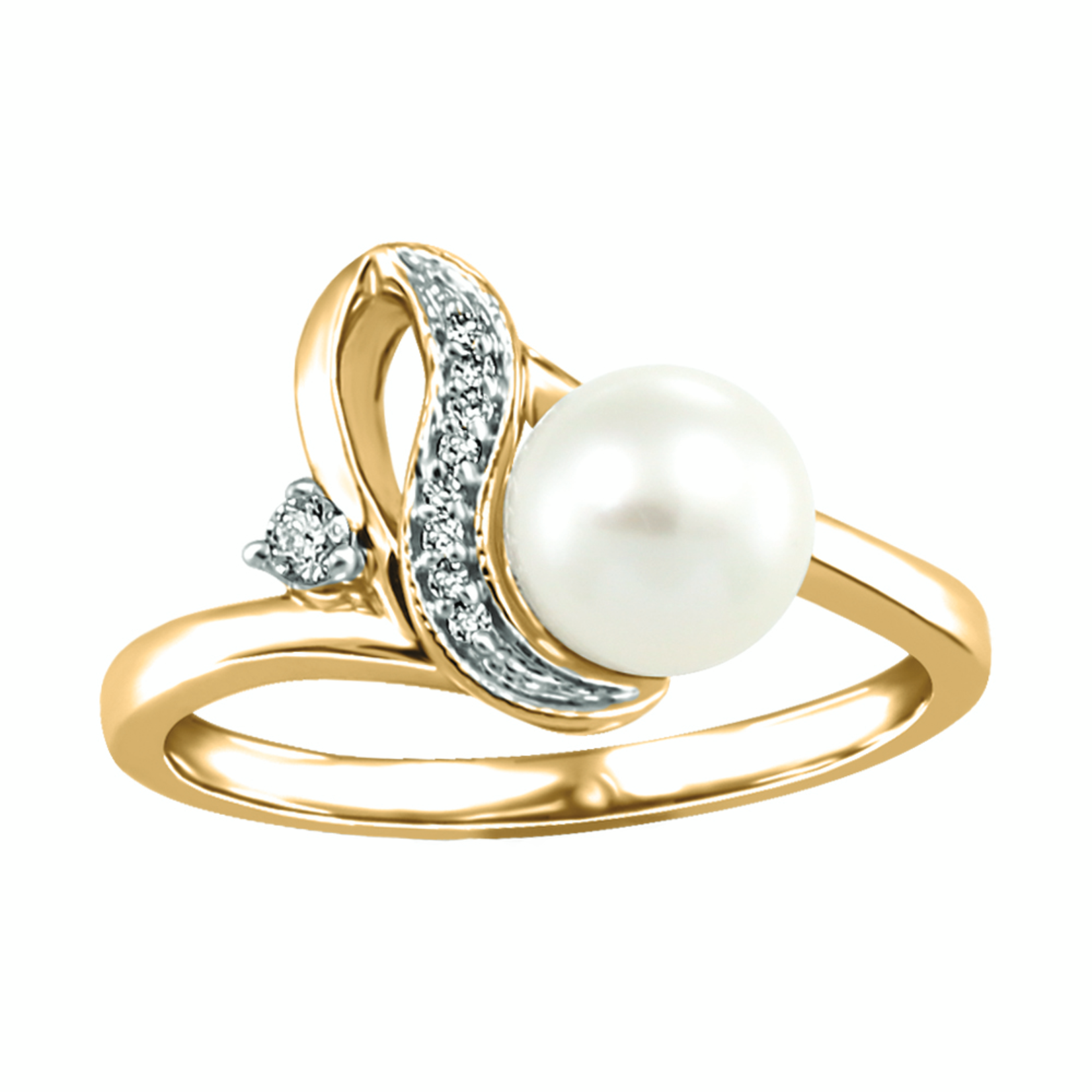 Canadian Diamond Cultured Pearl Ring