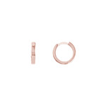 10mm Square Tube Round Hoop Earring 14K Rose Gold