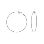 40mm Hoop Earring - 14K White Gold