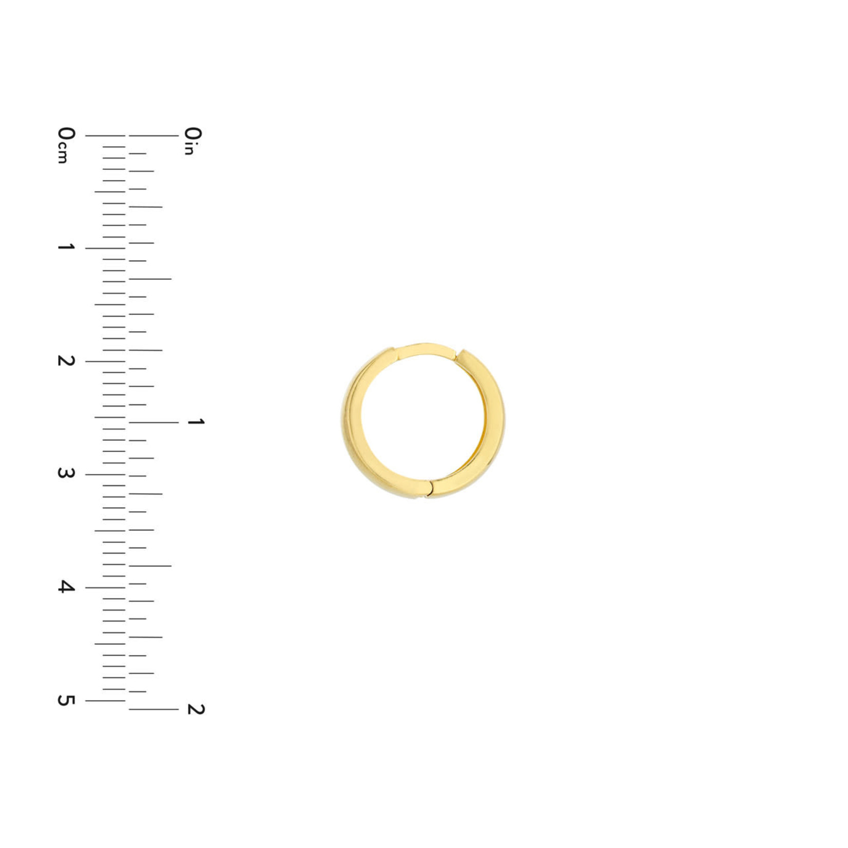 Polished Tapered Hoop Earring 14K Yellow Gold