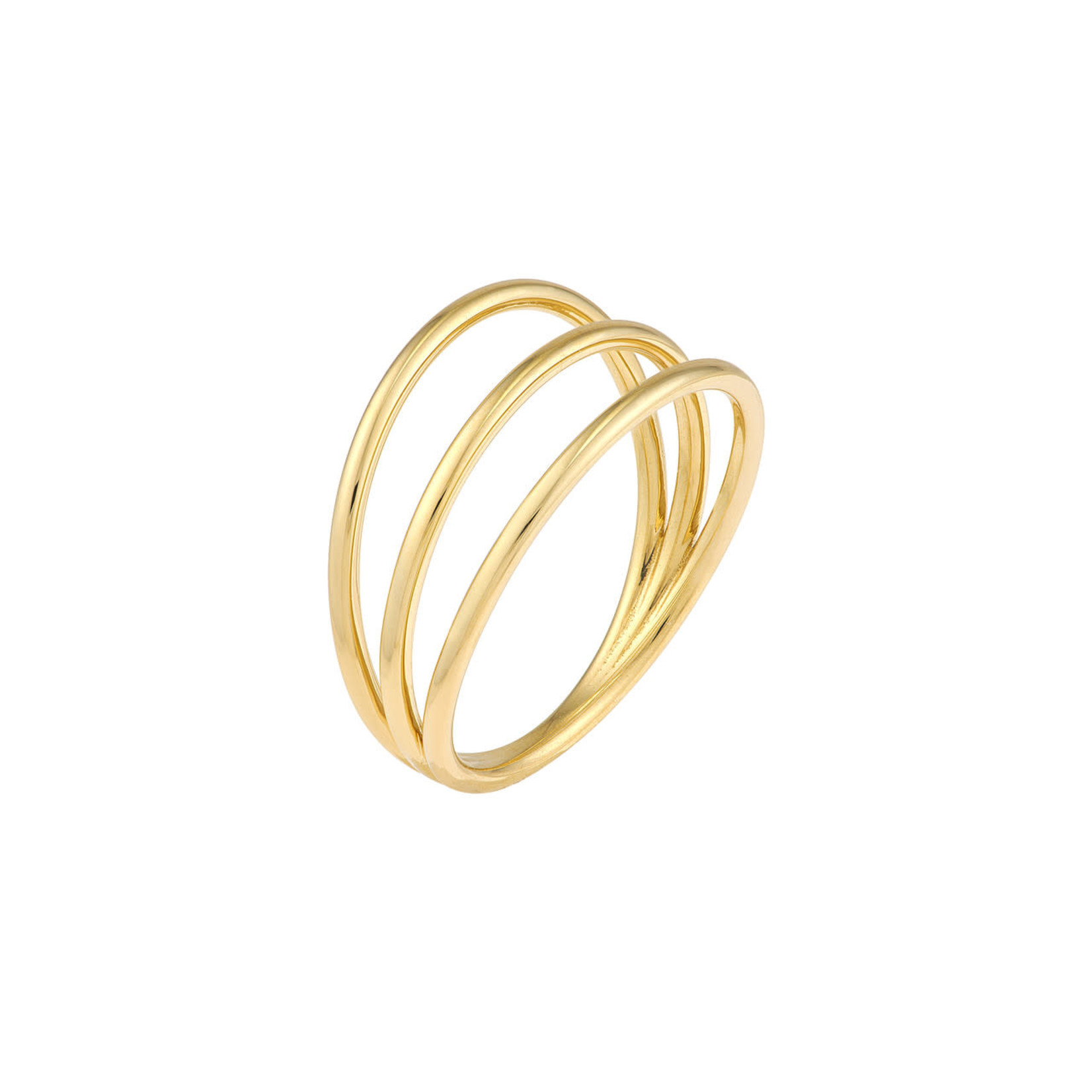 Triple Domed Ring 14K Yellow Gold