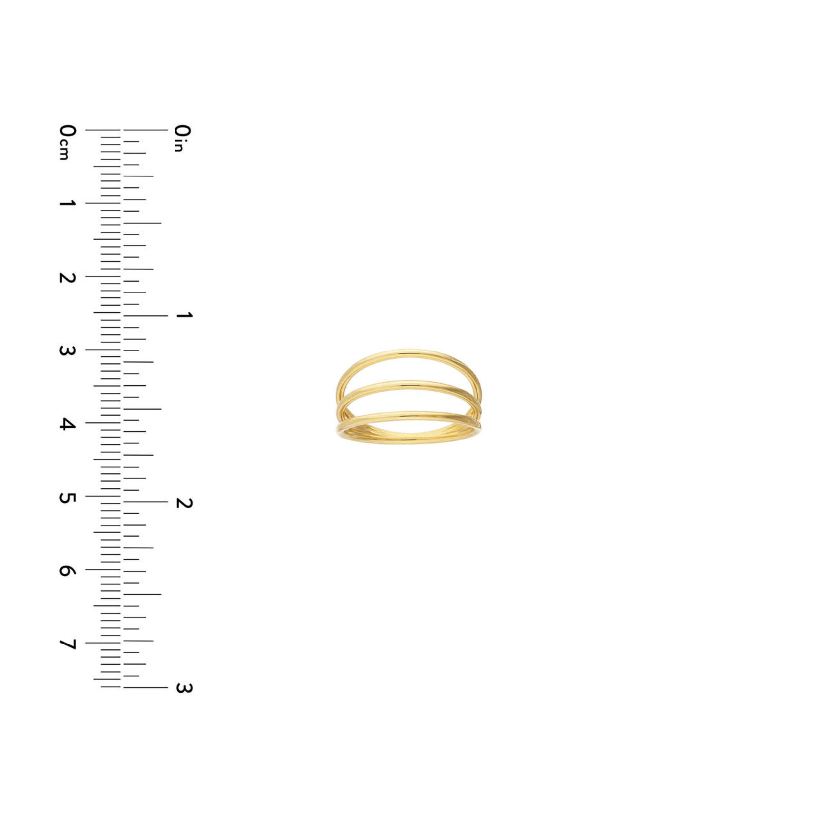 Triple Domed Ring 14K Yellow Gold