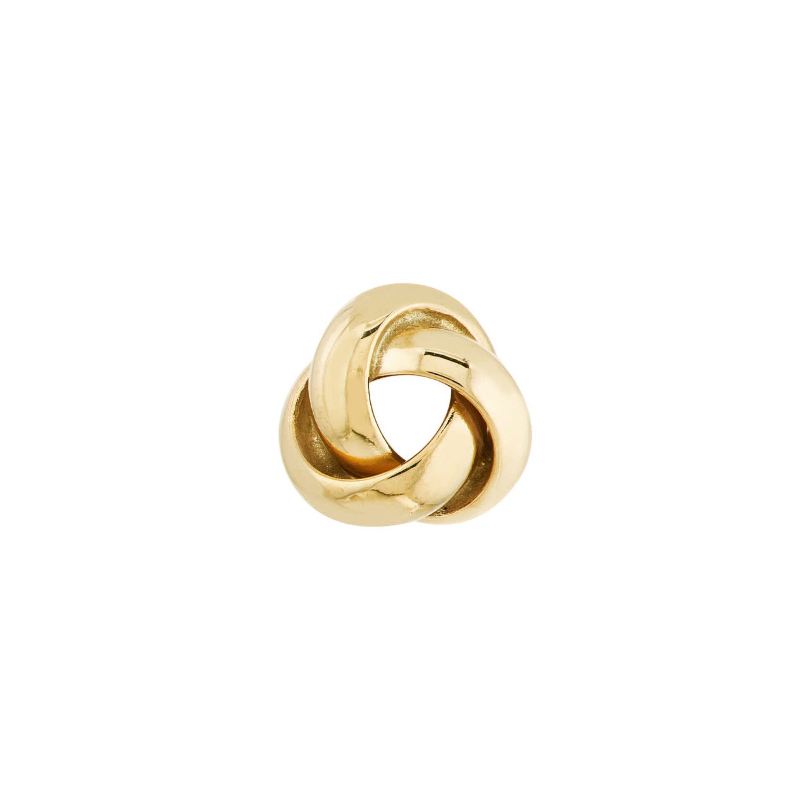 10kt Yellow Gold Ribbed Love Knot Ball Post Earrings