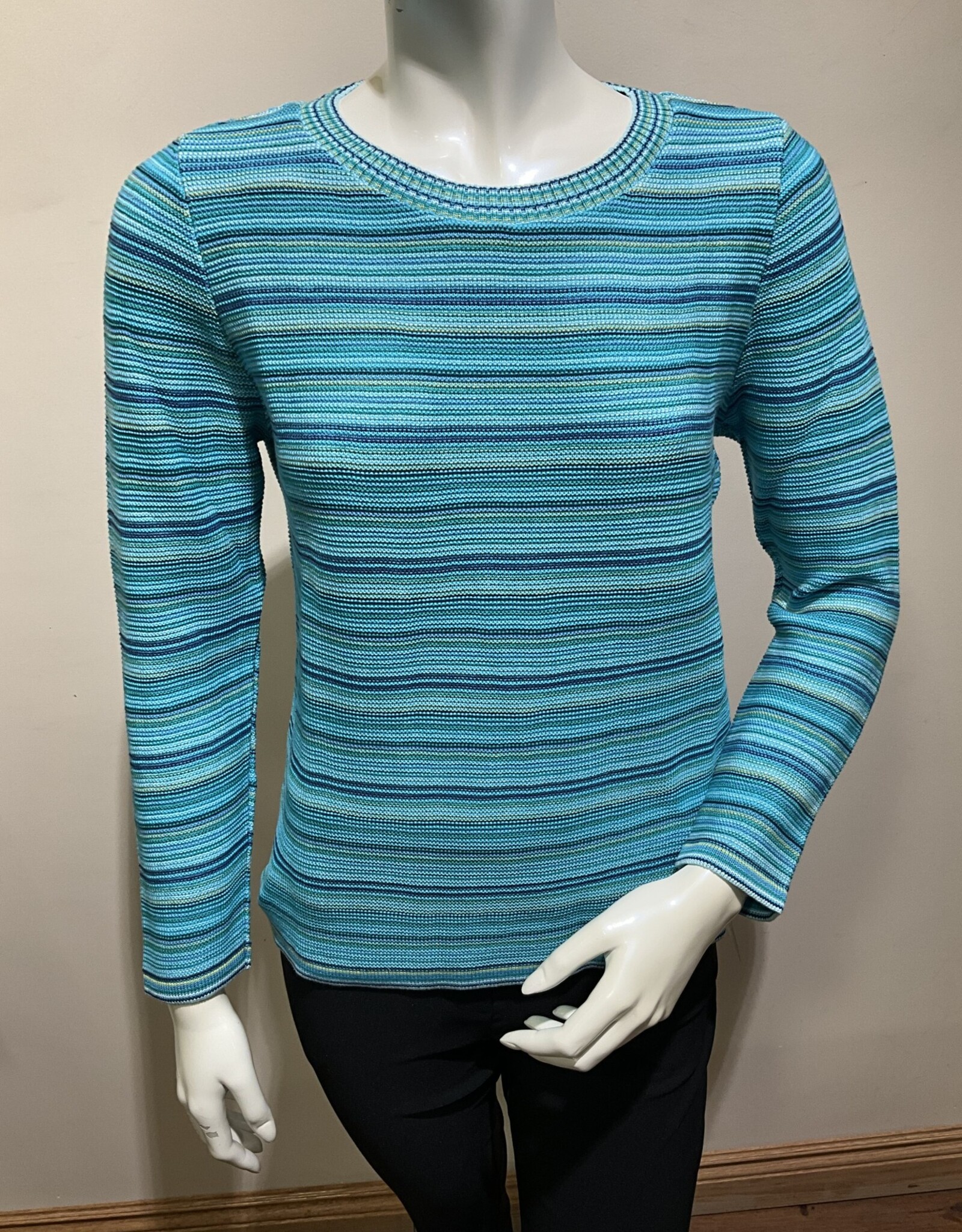 SKOVH 3428-8024 Multi Striped Crew Sweater