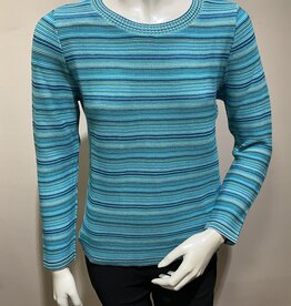 SKOVH 3428-8024 Multi Striped Crew Sweater