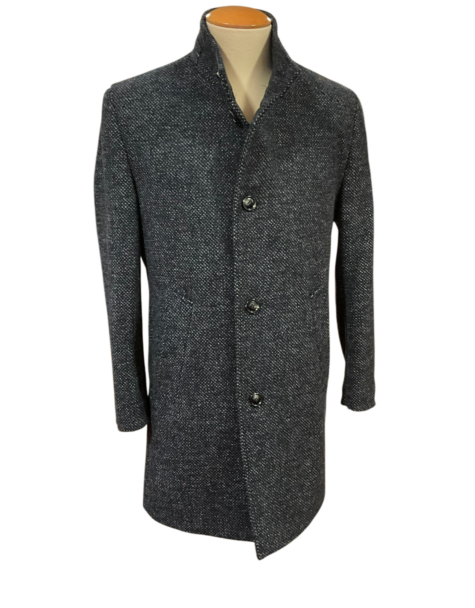 BUGATTI 821400-84200 380 Navy Wool Bld Bugatti Coat