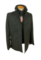 ANGO SODC000414 Black Wool Blend Coat
