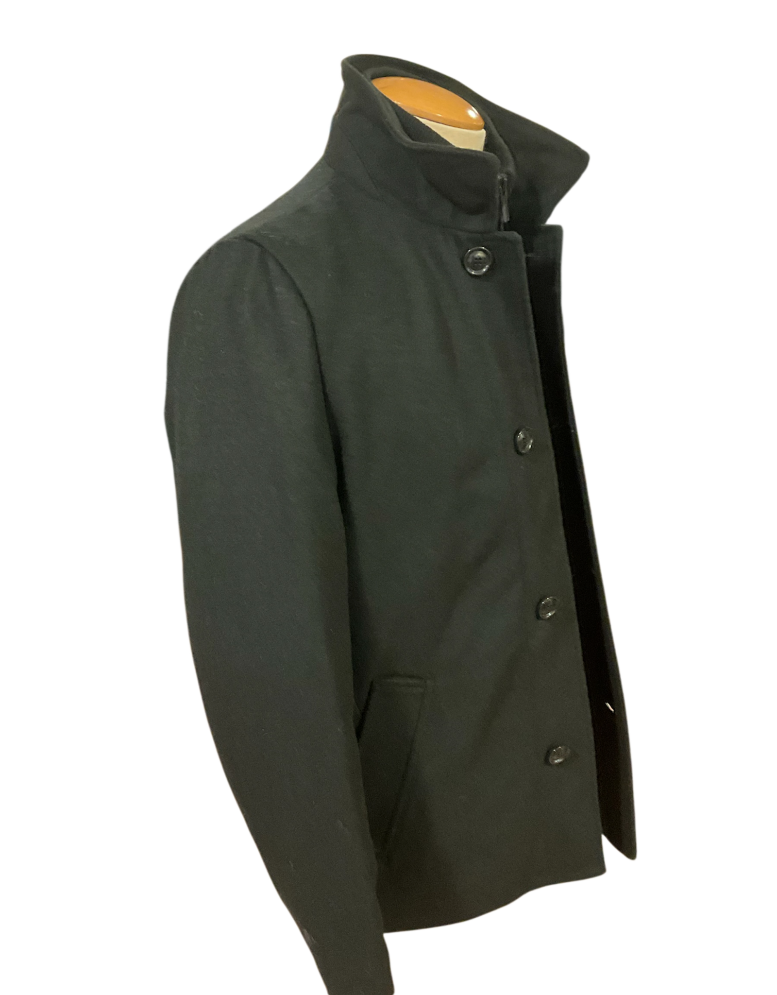 ANGO SODC000414 Black Wool Blend Coat