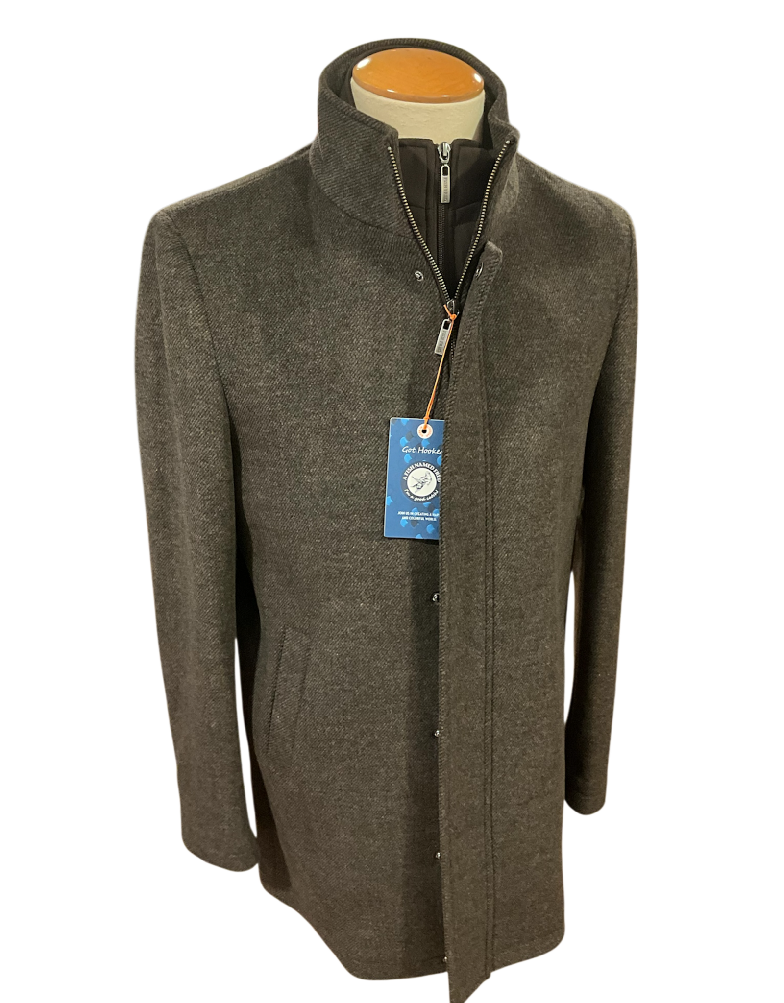 A Fish Named Fred 32-165/200 Brown Wool Blend Coat