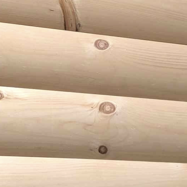 Le Marché du Bois Log cabin en pin blanc 1 3/8"