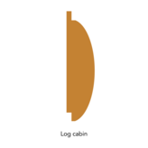 Le Marché du Bois Log cabin en pin blanc 1 3/8"