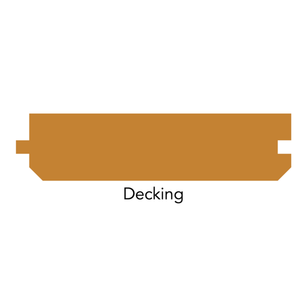 Le Marché du Bois Decking en pin rouge 1 3/8"