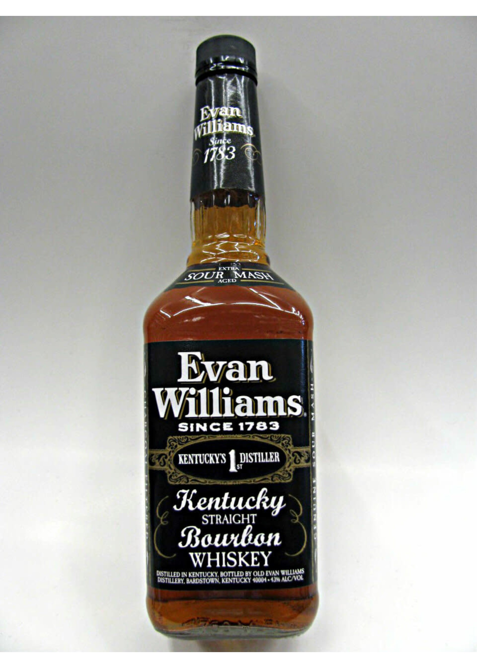 EVAN WILLIAMS EVAN WILLIAMS	 BLACK BOURBON WHISKEY	.750L