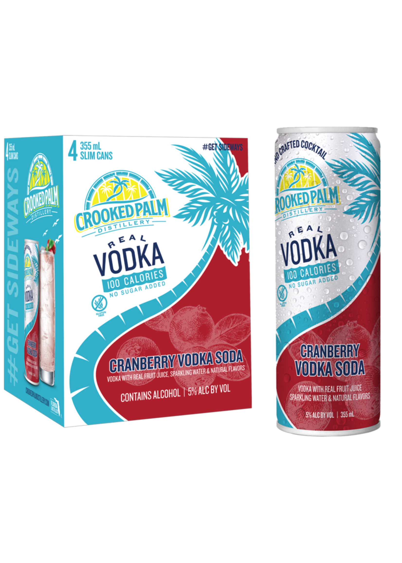 CROOKED PALM VODKA SODA CROOKED PALM VODKA SODA	CRANBERRY 4PK	12 OZ