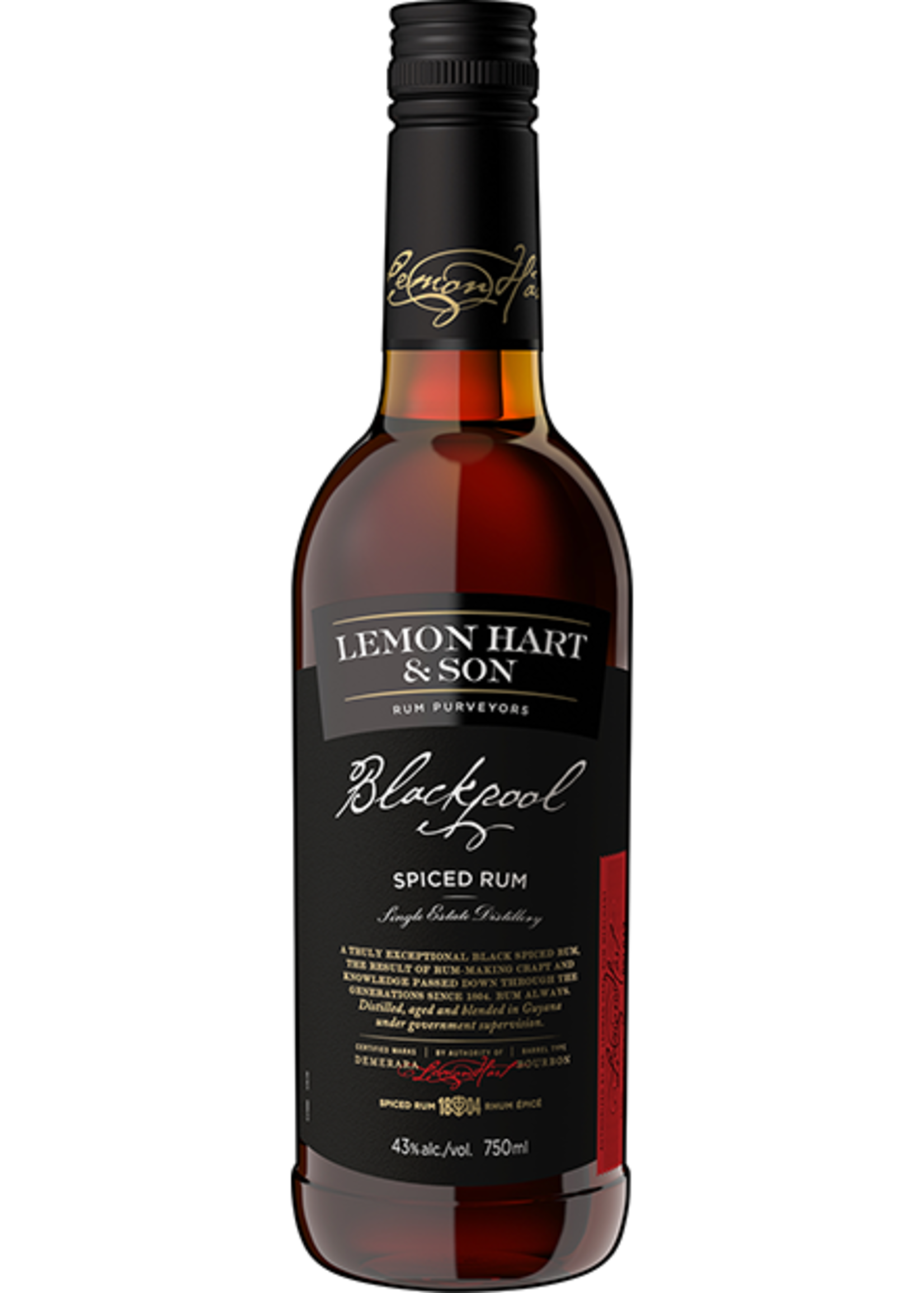 LEMON HART & SON LEMON HART & SON	BLACKPOOL SPICED 86PF 	.750L