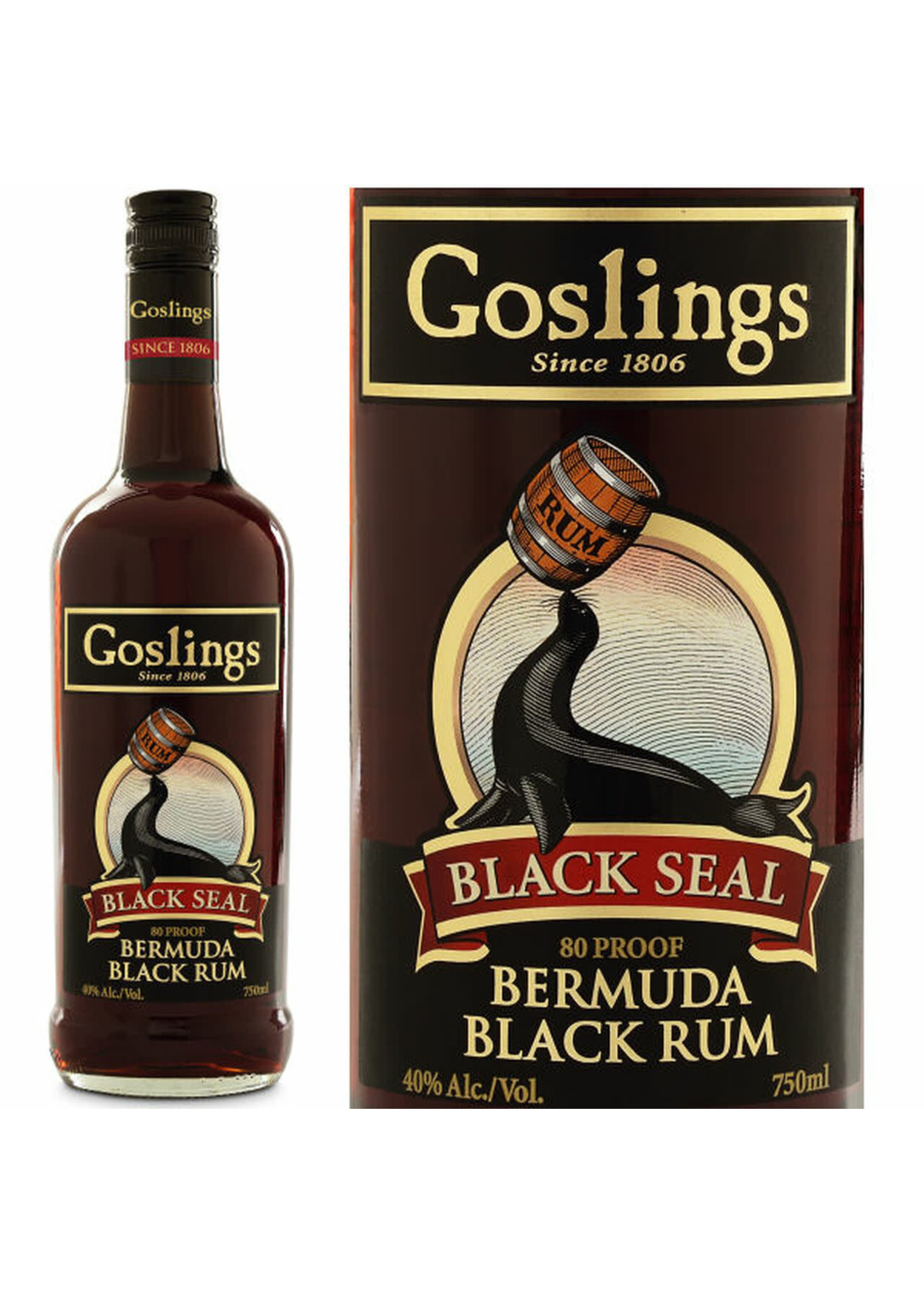 GOSLINGS GOSLINGS	BLACK SEAL RUM	.750L