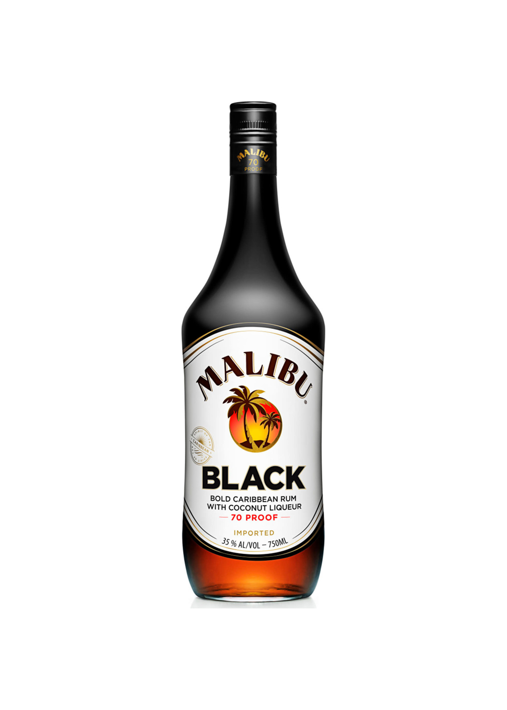 MALIBU MALIBU	BLACK RUM   	.750L