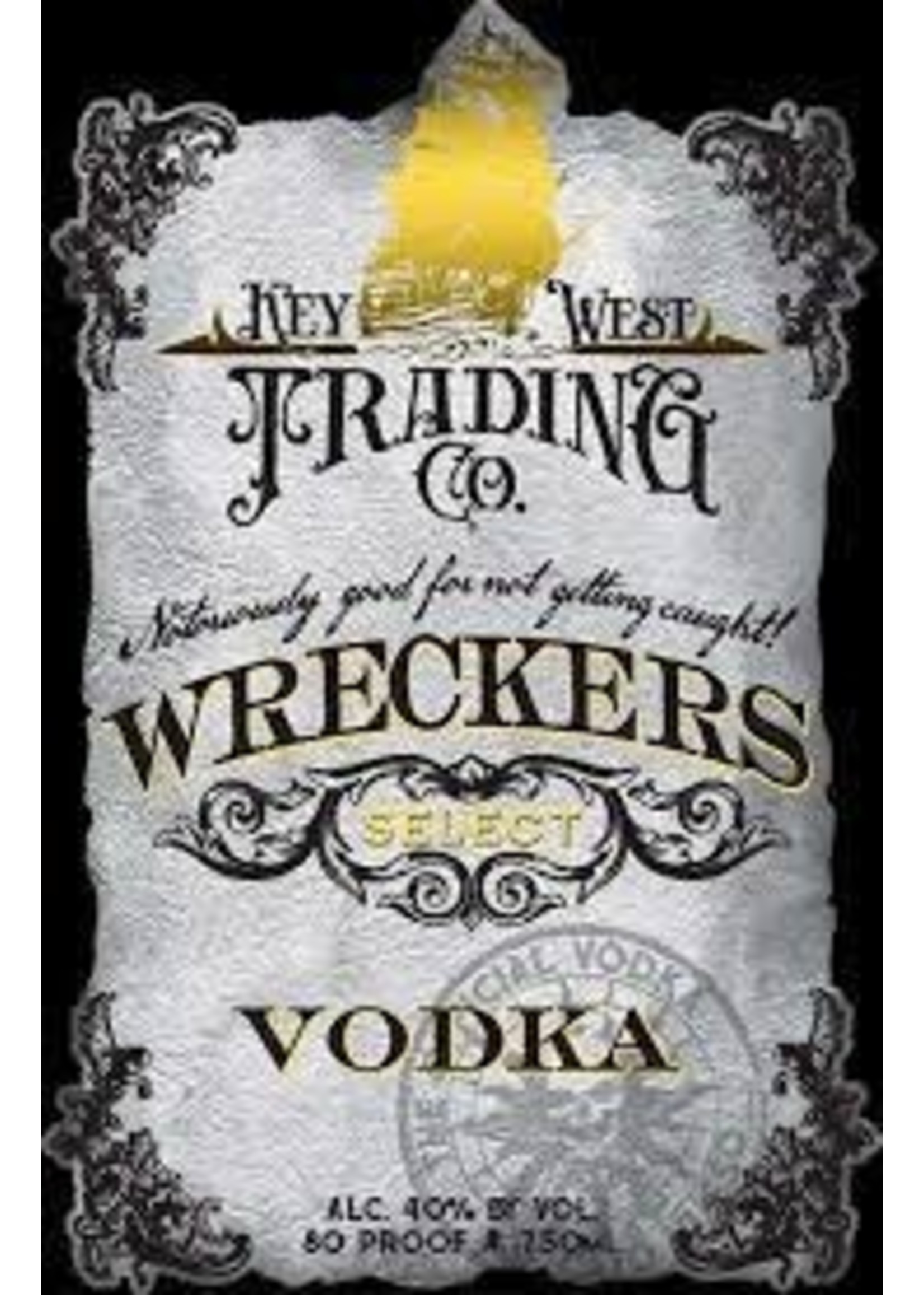 KEY WEST TRADING CO. KEY WEST TRADING CO.	WRECKERS VOKDA	 .375L
